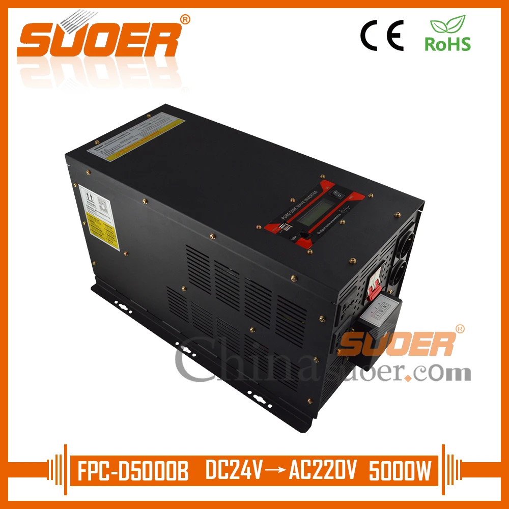 

Suoer высокочастотный инвертор немодулированного синусоидального сигнала 5000 Вт 24 В 220 В Инвертор солнечной энергии (FPC-D5000B)
