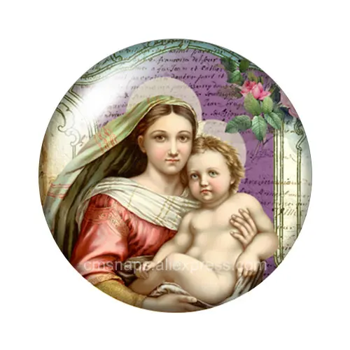 Красавица Винтаж Ангел Baby Дева Мария 10 шт. 12 мм/16 мм/18 мм/25 мм круглое фото стекло