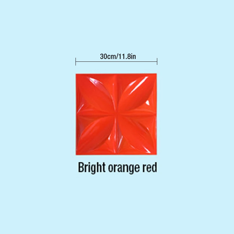Bright red 3D пластиковые формы для 3D плитки панели s плесень штукатурка стены камень стены искусства Декор ABS пластиковые формы 3D стены панели наклейки потолочные панели - Цвет: Bright red