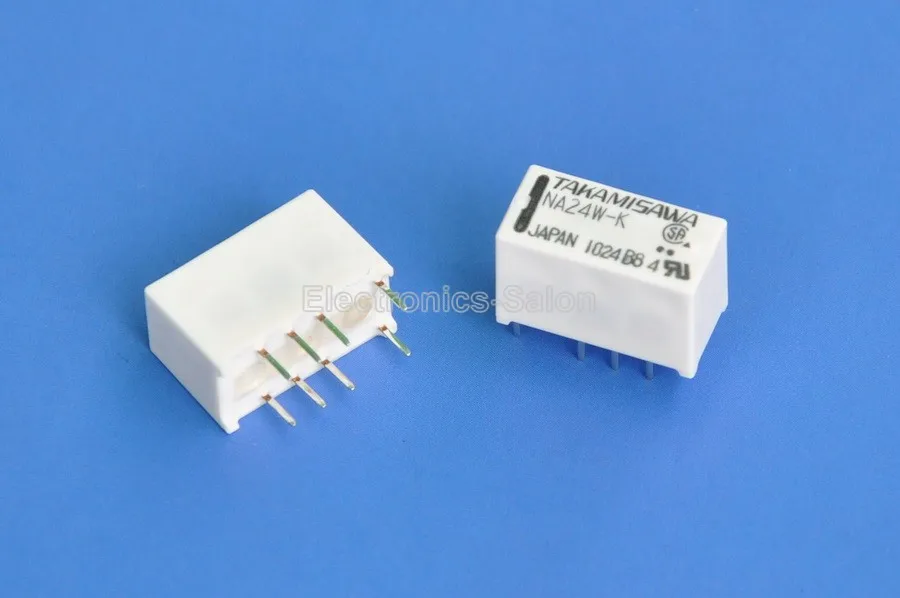 

( 20 pcs/lot ) TAKAMISAWA NA24W-K DPDT Miniature Relay, 24VDC, for Signal Switching