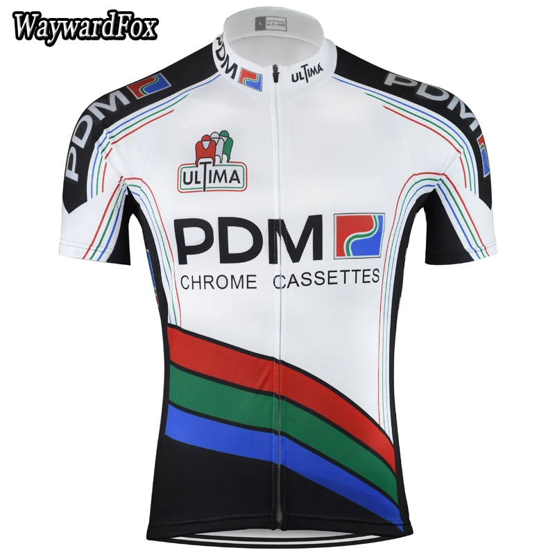 Новая желтая велосипедная Джерси pdm с коротким рукавом Классическая командная