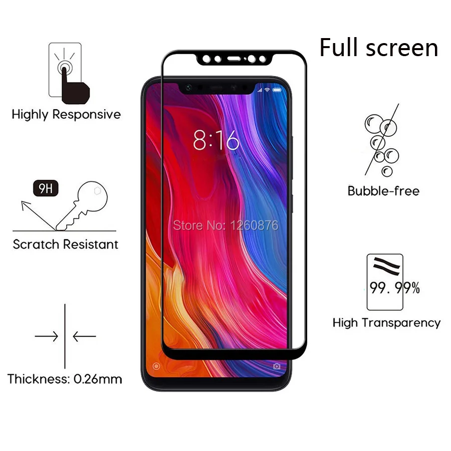Закаленное стекло для Huawei P20 Pro Lite Полное покрытие защита экрана Взрывозащищенная