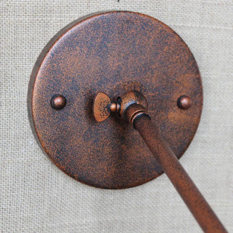 Винтажная настенная лампа в стиле ретро лофт коричневый металлический