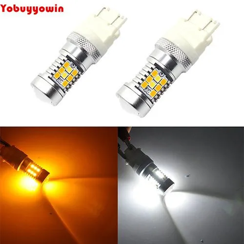 

2835 28SMD Dual Color White/Amber 3157 Switchback LED Light Bulb Turn Signal Parking Daytime Running DRL Light(pack of 2)