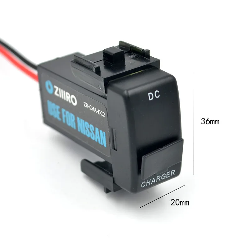USB Car Charger Connector Socket Voltmeter Voltage Display for Nissan Patrol Qashqai Tiida X-trail Sunny NV200 Teana Sylphy | Автомобили и