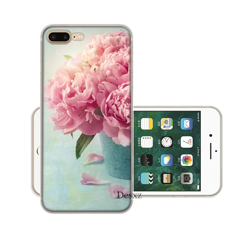 Rose Flower Peonies Phone Case For Apple Iphone 6 7 8 6S Plus X XS Max XR 5 SE 5S Cover | Мобильные телефоны и аксессуары