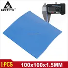 1 шт. в партии Мини 100x100x1,5 мм микросхема для Xbox PS ПК микропроцессор vga радиатор силиконовый синий тепловой коврик