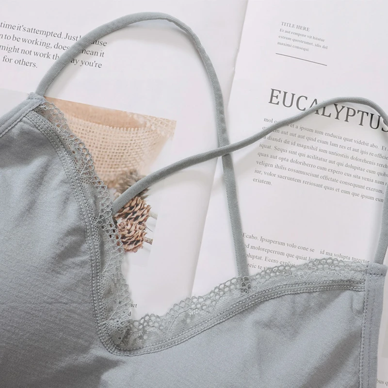 Сексуальные кружева Bralette женский Беспроводной бюстгальтер сплошной Для женщин