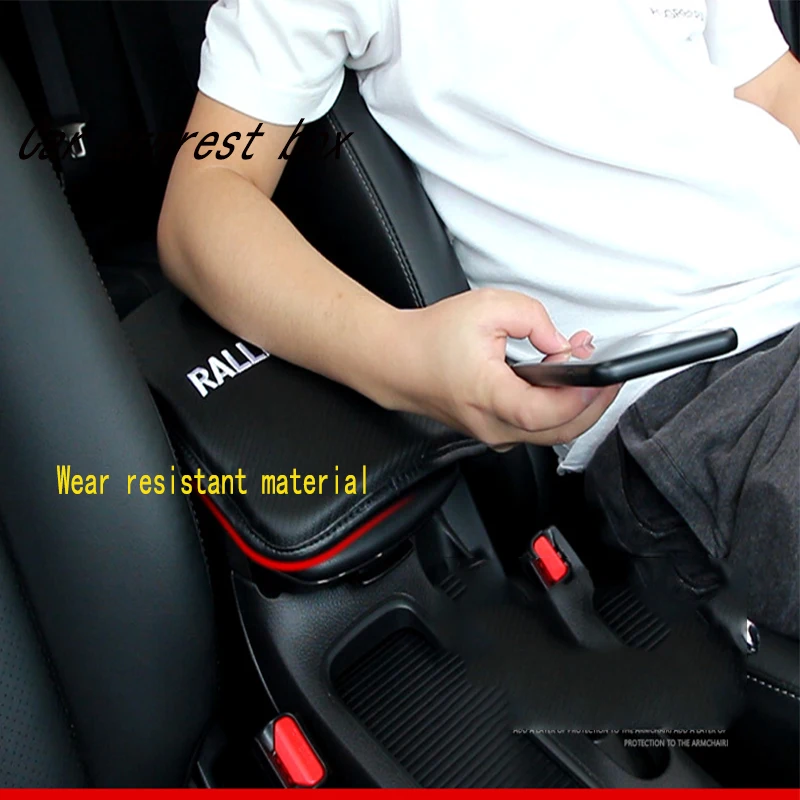 Кожаный нескользящий подлокотник ST с эмблемой гоночного автомобиля коврики для
