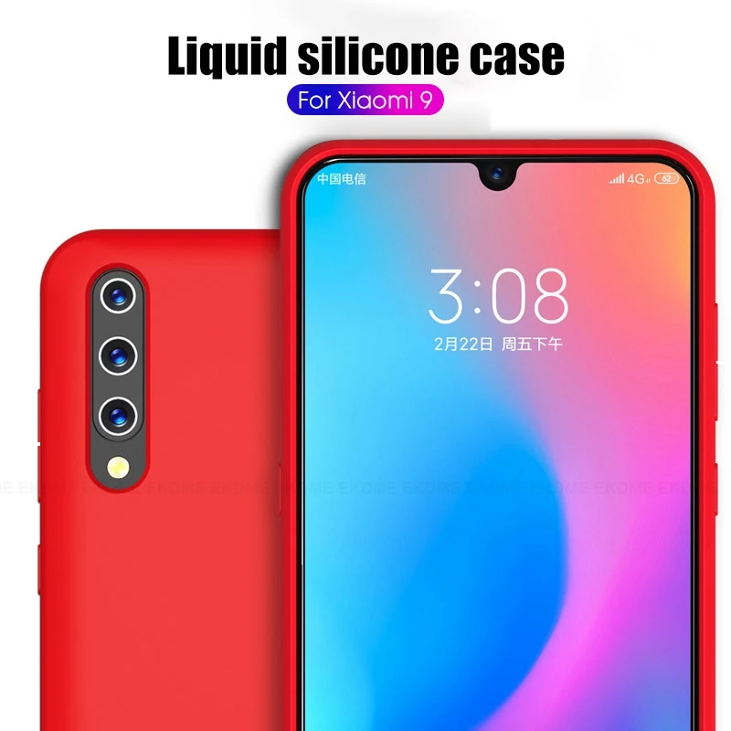 For Xiaomi Mi8 Lite Mi A2 6X Mi9 Mi9 SE CC9 Pro CC9E A3 Silicone Liquid Soft Case For Redmi 7 K20 Pro Note 6 7 8 Pro 8T 8 8A