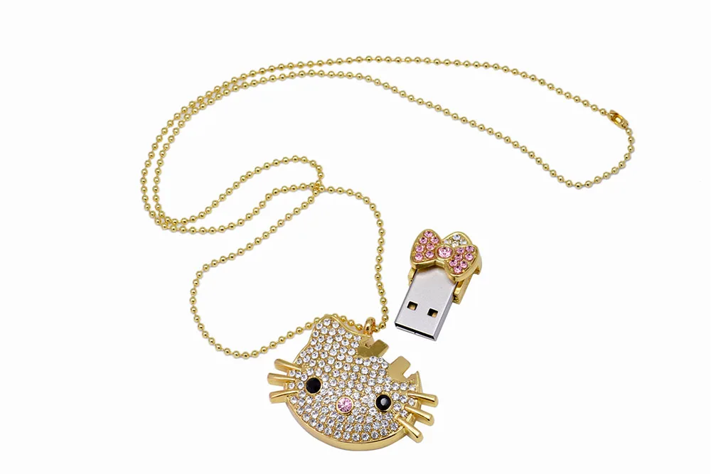JASTER USB 2,0 4 ГБ 8 ГБ 16 ГБ 32 ГБ 64 ГБ флеш-накопитель hello kitty KT Cat креативный подарок влюбленным Usb флеш-накопитель Флешка карта памяти