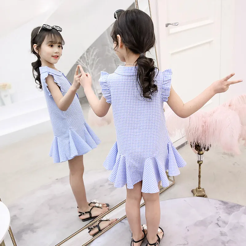 Мода 2020 клетчатые рубашки в стиле платья для школьниц новые синие блузки топ