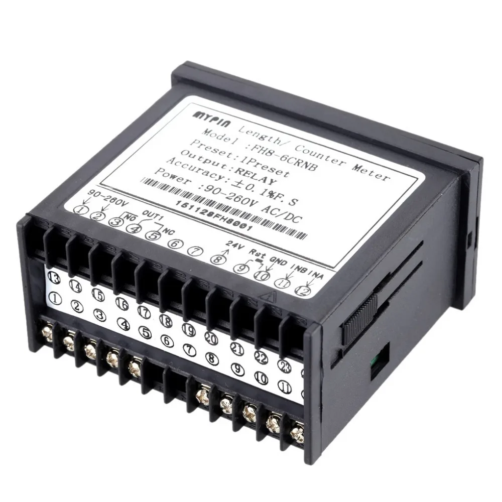 Многофункциональный 6 цифровой светодиодный дисплей счетчик 90 ~ 265 V AC/DC