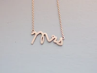 daisies one piece gold silver initials mrs pendant necklace for women boho chic tiny initials mrs necklace