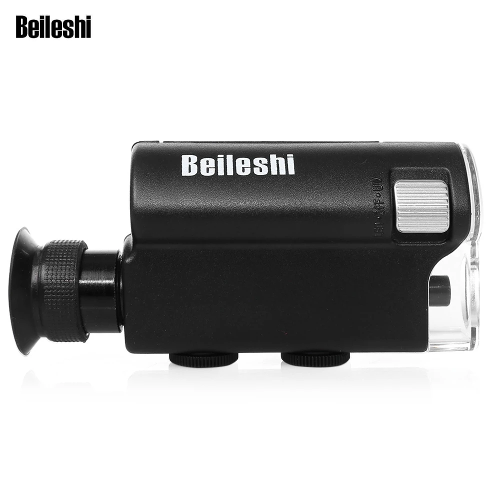 Beileshi 200 240X Обнаружение микроскопа валюта Светодиодный УФ широкоугольный