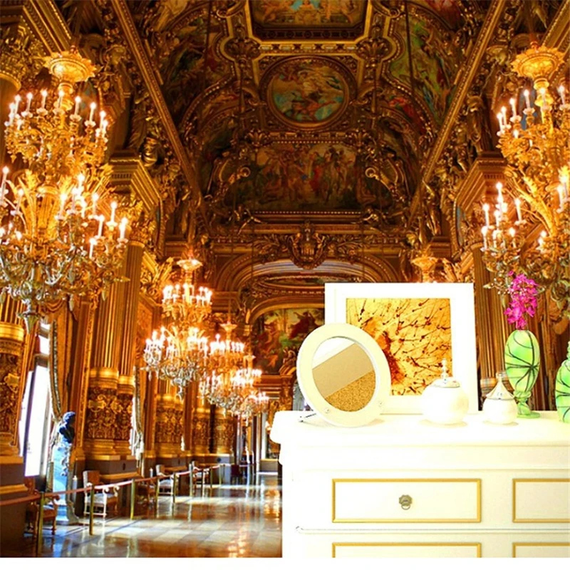 Фотообои 3d Европейский дворец настенные росписи фотообои под заказ фрески для