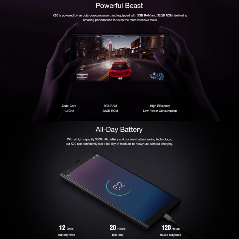 Смартфон KEN XIN DA KXD EL K20 Android 8 1 5 7 дюйма 3 Гб + 32 ГБ две sim карты 4G задние камеры 13 0