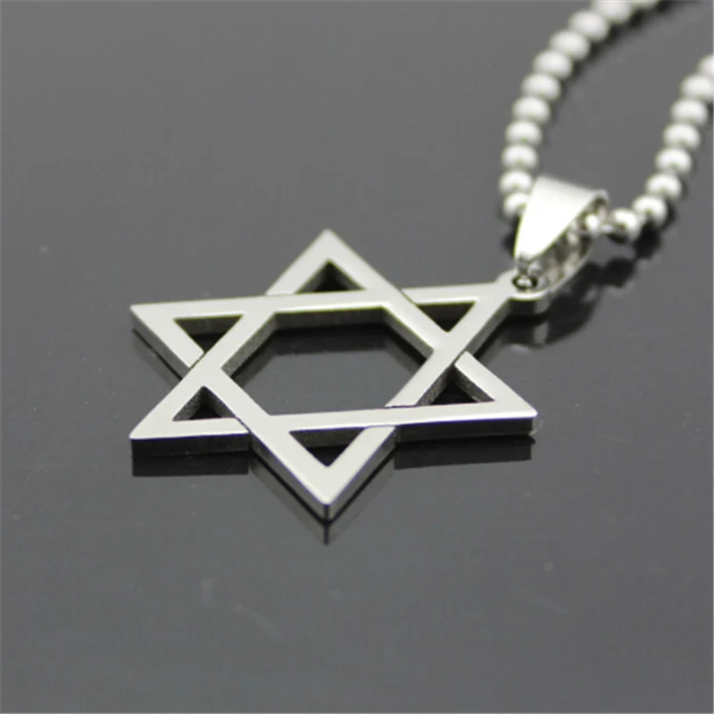 10 шт./лот из нержавеющей стали гексаграмма ожерелья с подвесками для мужчин и