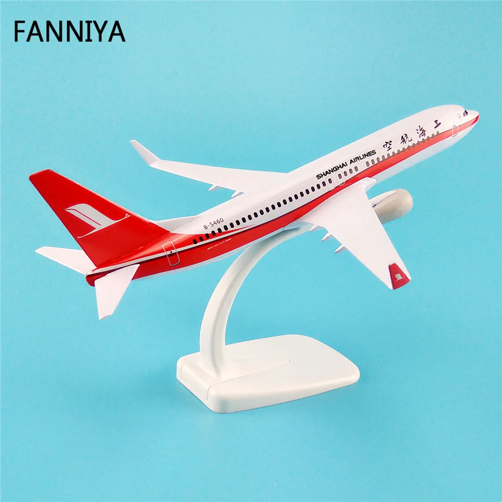 20 см сплав металла Air China ShangHai Airlines модель самолета Boeing 737 B737 800 Airway W Стенд самолет