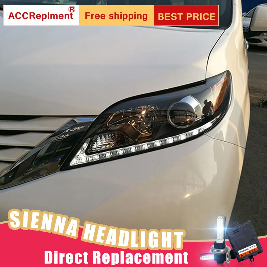 2 шт. светодиодный ные фары для Toyota Sienna 2011-2014 Автомобильные ангельские глазки