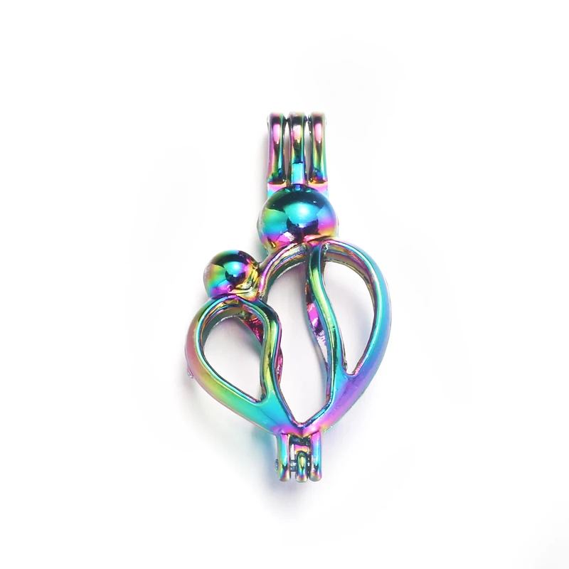 6 шт. Радужный цвет перламутровая клетка для матери и ребенка из бисера