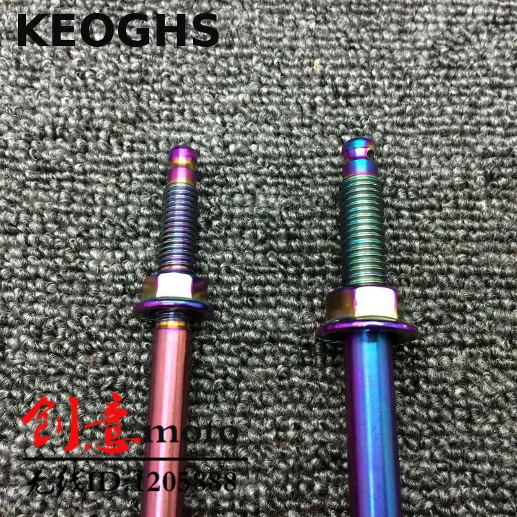 Keoghs мотоциклетные обода переднего колеса мост Красочные Нержавеющая 10 мм 12 для Yamaha скутер Honda Kawasaki Suzuki