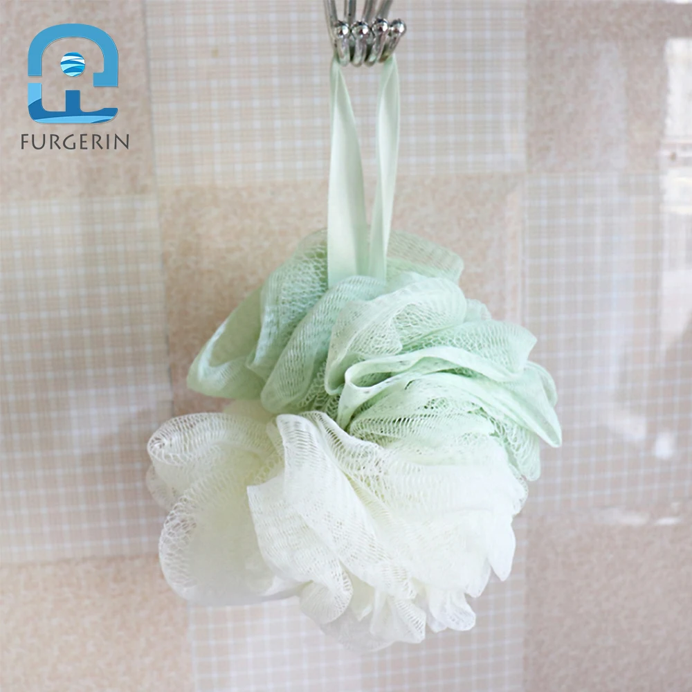 FURGERIN 2 шт. Щетка для тела, ванная шариковая мочалка, мягкий губка для душа, аксессуары для ванны, отшелушивающий нейлоновый скребок для спины.