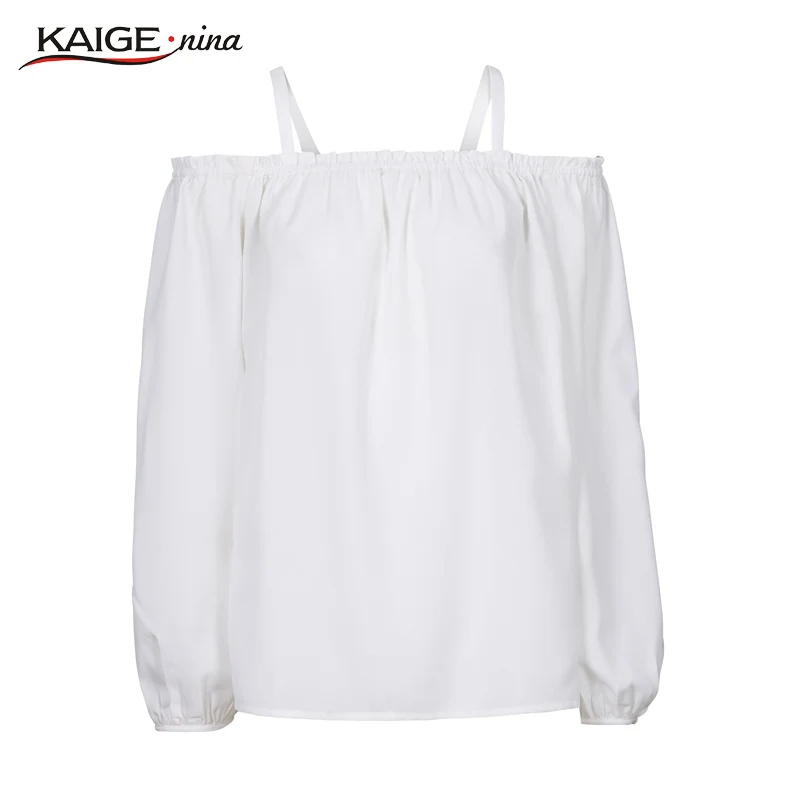 Женская блузка весенний Топ чистый цвет с длинными рукавами большие размеры