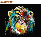 Картина для рисования на холсте, животные орангутана, Каллиграфия Живопись маслом по номерам, 40 х50 см