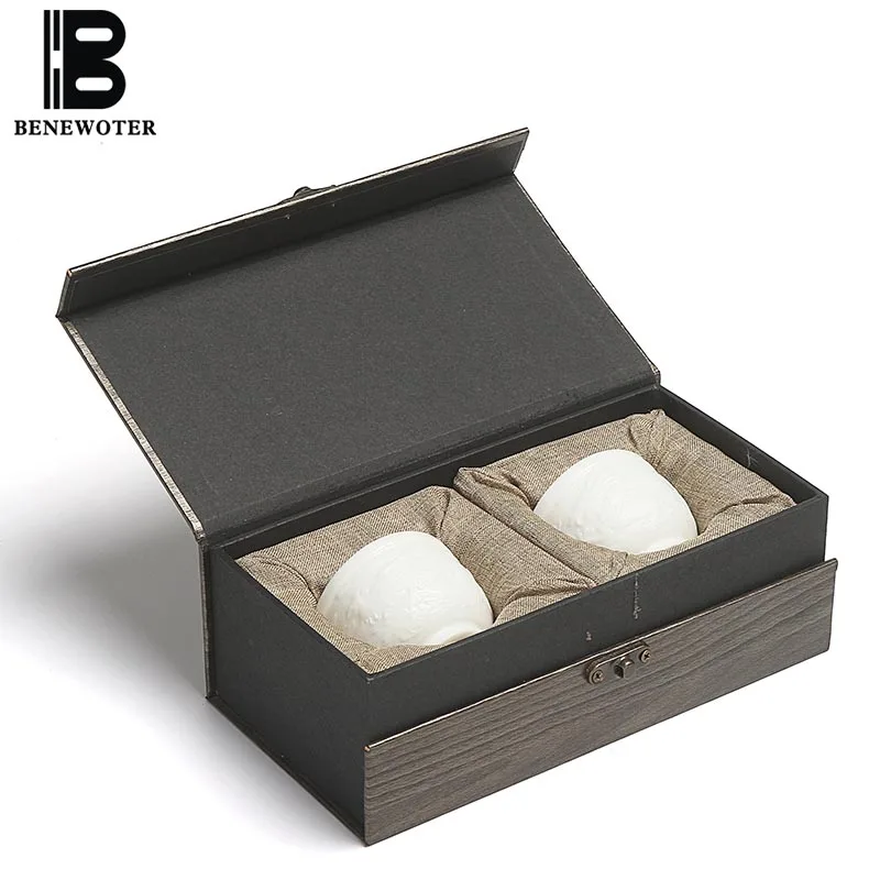 Китайский кунг чашки Fu бутик белый нефрит фарфоровый чайный сервиз ручной работы