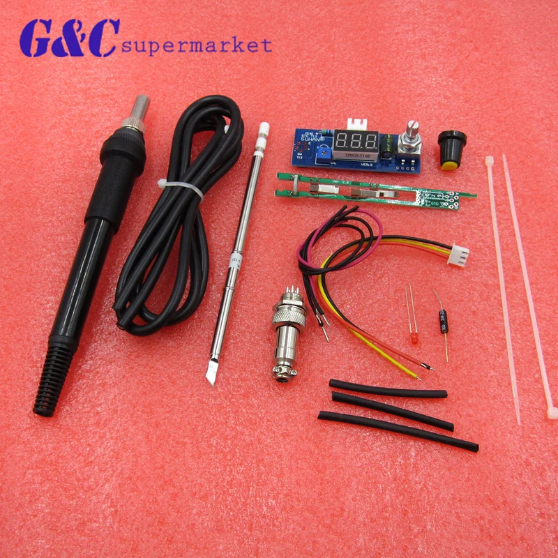 STC T12 DIY Цифровой паяльник станция температура плата контроллера комплект для HAKKO T12 T2 ручка