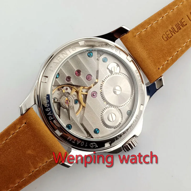 44mm Parnis Sapphire Crystal Luminous 6497 Hand-winding Men's Wristwatches Watch 2796 | Наручные часы