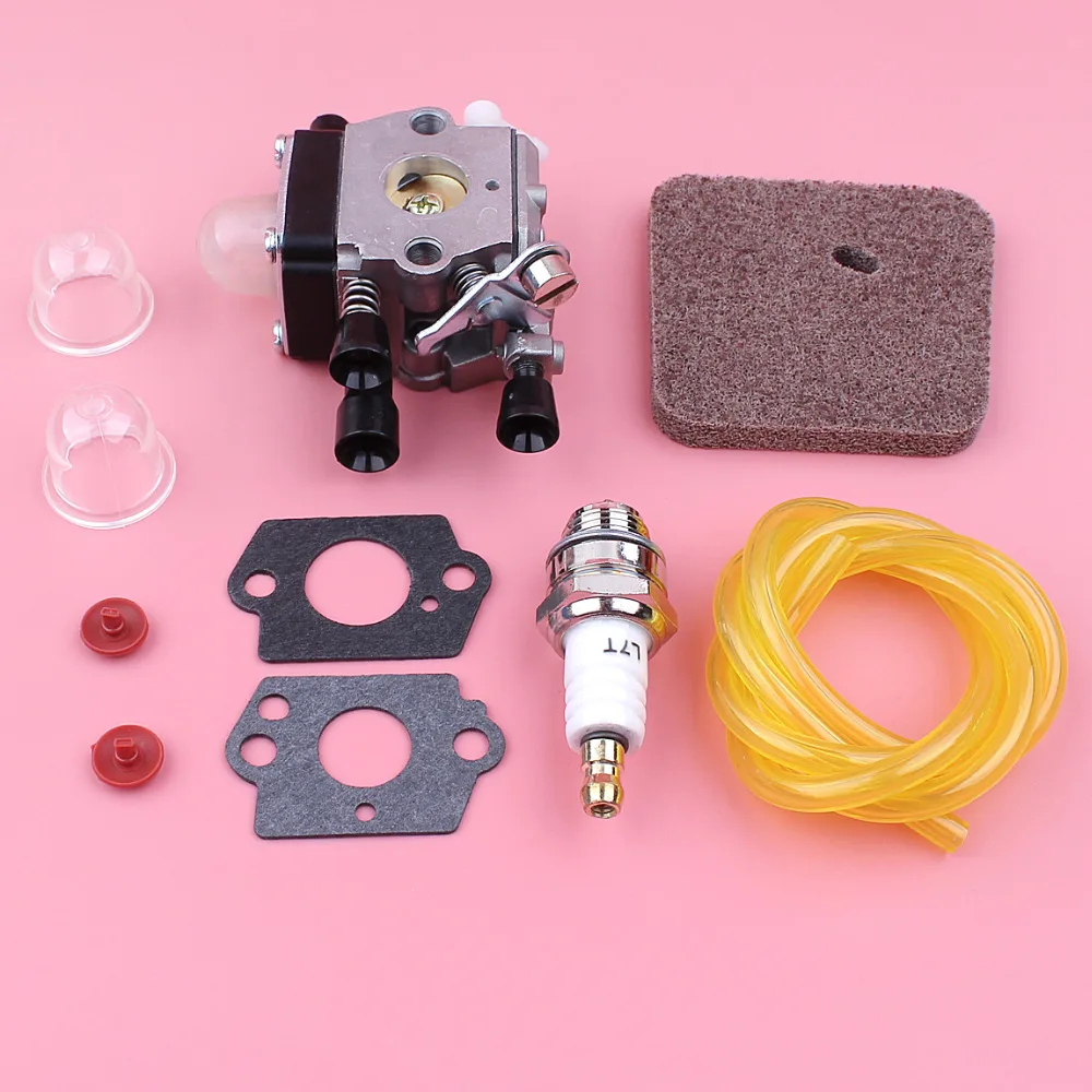 Carburetor Carb Air Filter Fuel Line For Stihl FS38 FS55 FS80 FS85 FS45 FC55 FS75 FS76 Trimmer Part Primer Bulb Check Valve Kit |