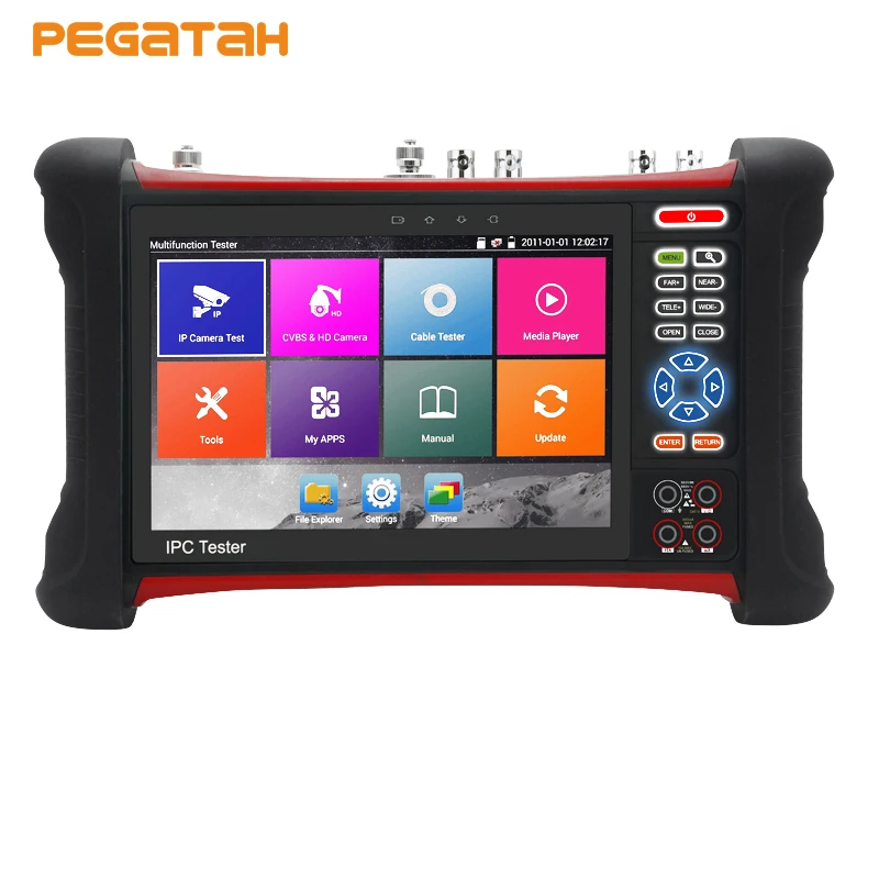 Новый 7 дюймовый IP CCTV Тесты er Камера Поддержка SDI/TVI/AHD/CVI/аналоговый/DMM/RJ45 кабель TDR