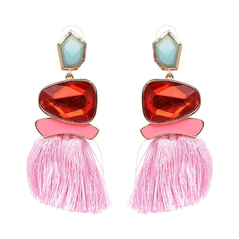 Boho Women Tassel Earrings Bohemian Fringed Drop Earring Fashion Jewelry Female Gift | Украшения и аксессуары