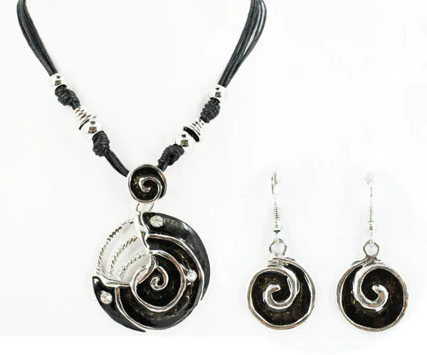 Ожерелья и серьги из сплава с круглым шнуром|necklace and earring set|fashion jewelry setjewelry sets |