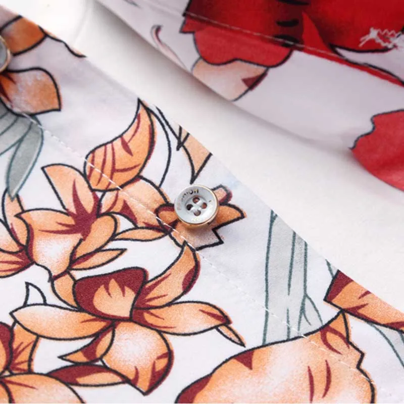 Мужская Летняя одежда 2018 модная мужская гавайская рубашка с коротким рукавом