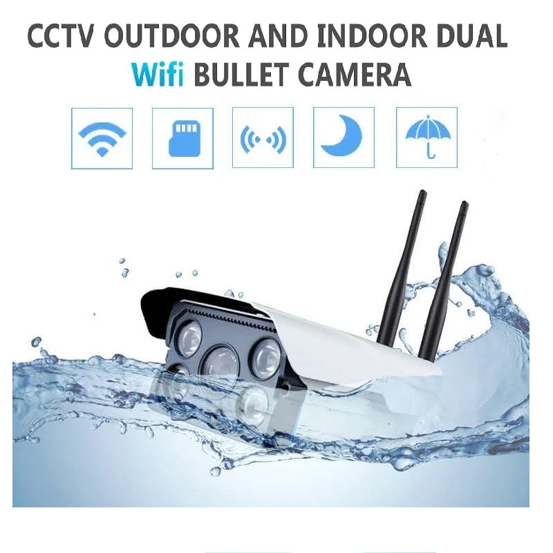 720 P/1080 P HD Беспроводная CCTV ip камера пуля IR wifi наружная Водонепроницаемая аудио
