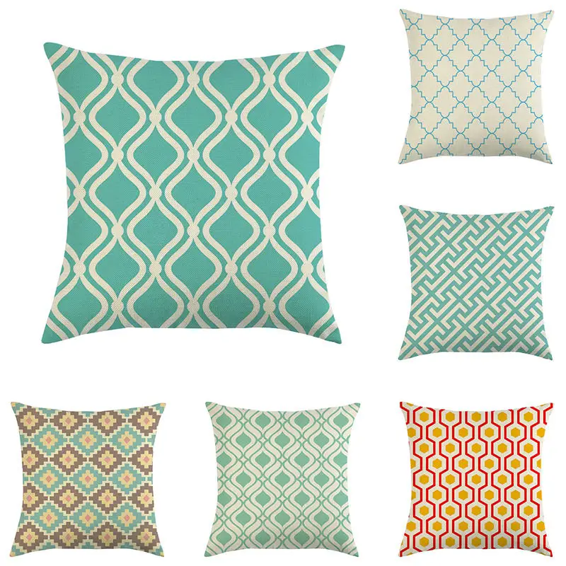 45 см * светильник цветные геометрические узоры льняные/Хлопковые наволочки для