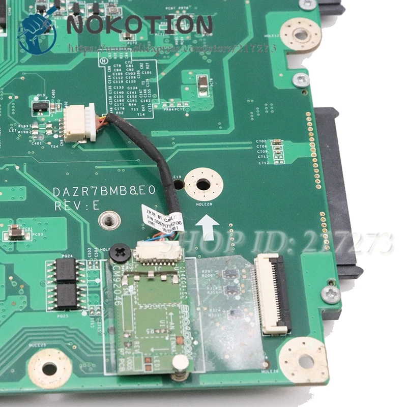 Материнская плата NOKOTION для ноутбуков Acer ASPIRE 5820 5820T 5820TG MB. Ptn06001 MBPTN06001 DAZR7BMB8E0 HM55 DDR3
