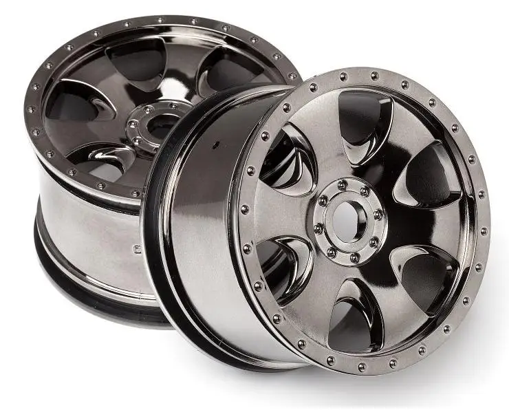 HPI Racing Warlock Wheel 83x55 мм черный хром Savage X / Flux (2) HPI105801 | Игрушки и хобби