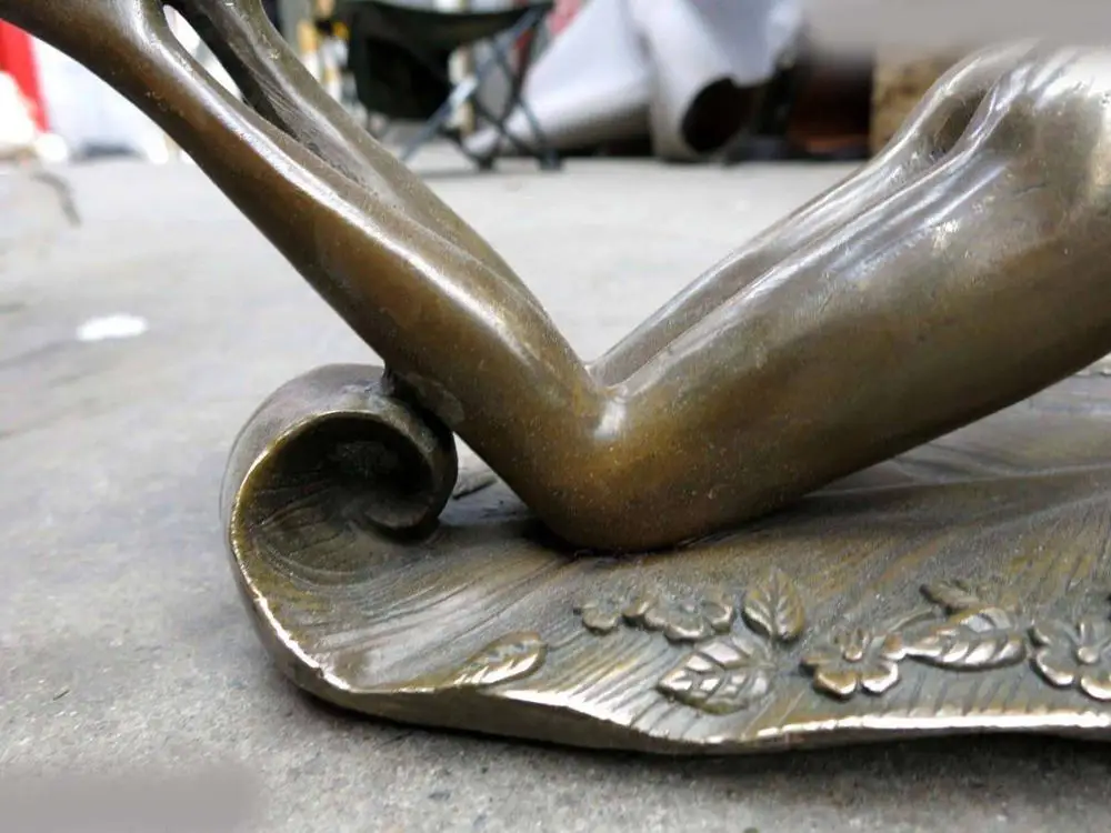 8 &quotКитай латунь медь тонкой работы женщина кубок Скульптура | Дом и сад