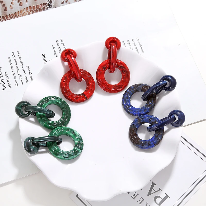 Модные Разноцветные акриловые серьги YAOLOGE с леопардовым принтом висячие для