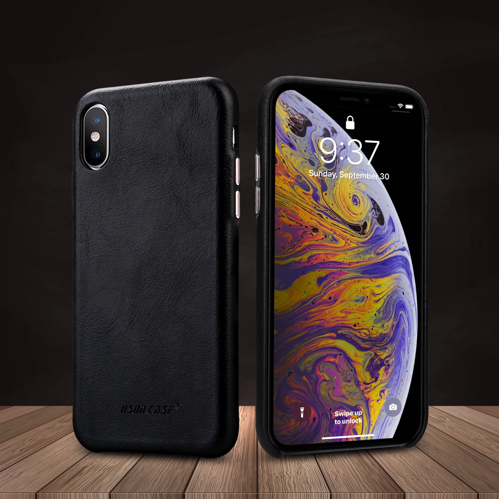 Jisoncase, кожаный чехол для телефона, для iPhone XS, роскошный бренд, чехол для телефона, противоударный, ультра-тонкий, 5,8 дюймов, приталенный Чехол s, новинка