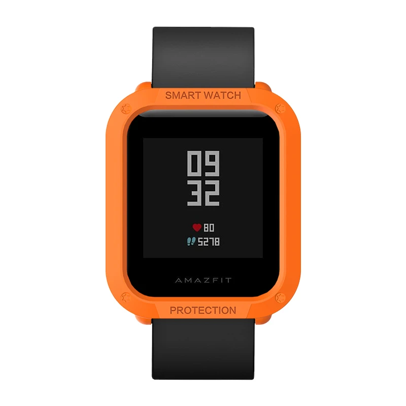 Orange case Самый дешевый красочный жесткий чехол для Xiaomi Amazfit Bip BIT PACE Lite Youth Watch чехол защитный чехол - Цвет: Orange case