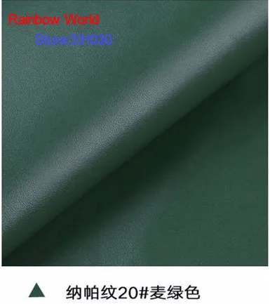20# deep green High Quality Nappa Stripes vein grain PU Leather fabric for DIY sofa bed shoes bags Garment material(138*100cm) | Дом и сад