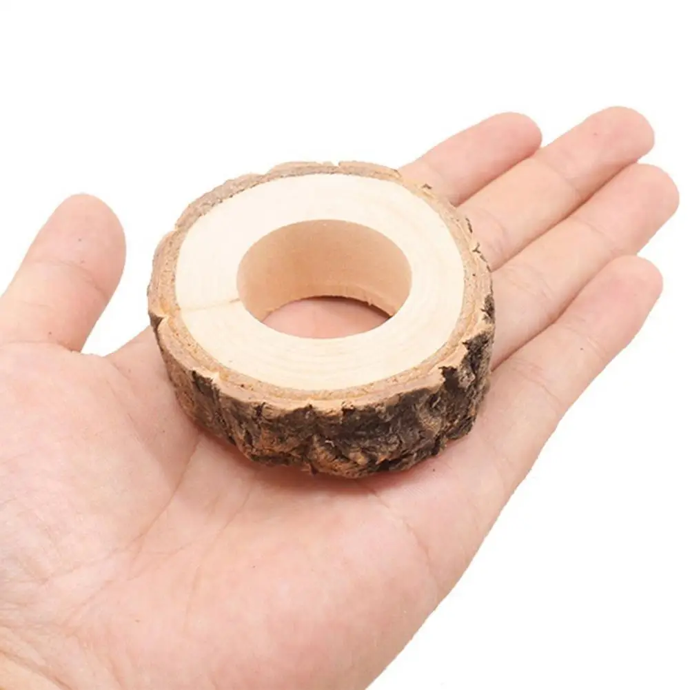 

HobbyLane 10Pcs Wooden Napkin Ring for Craft Making Hotel Table DIY Projects Wedding Decor