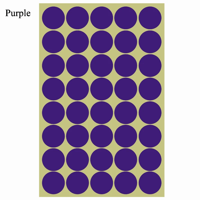 purple Диаметр 25 мм круглый мяч ярких цветов круг DIY декоративные Молочные Наклейки канцелярские липкие этикетки, наклейки - Цвет: purple