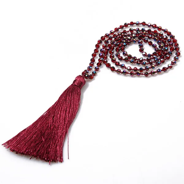 1 Модные Boho серьги-капельки с бахромой ожерелья для женщин Collier Femme стеклянные бусины из хрусталя эффектный воротник ювелирные изделия - Окраска металла: 1