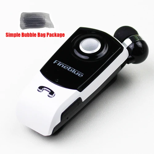 Black white Fineblue F960 Беспроводная гарнитура Bluetooth Hands free наушники с микрофоном Звонки напоминают вибрацию износ пульт на прищепке - Цвет: Black white